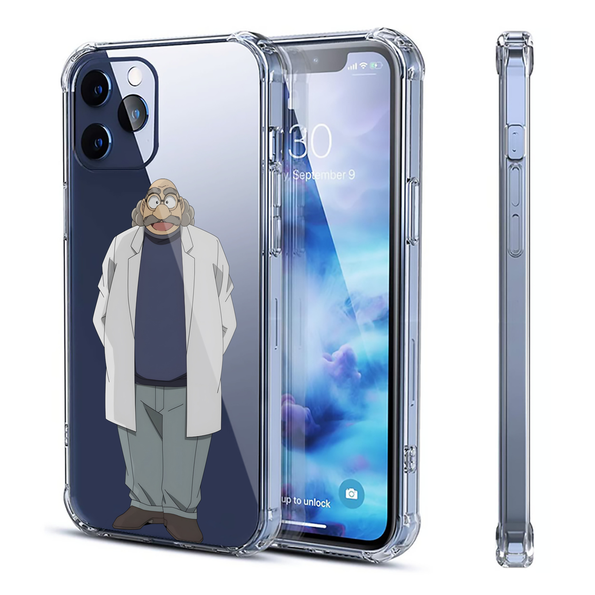 （画像用） 名探偵コナン あがさ ひろし Detective Conan Agasa Hiroshi 【iPhone 12シリーズ対応】透明スマホケース（クリアソフトケース）